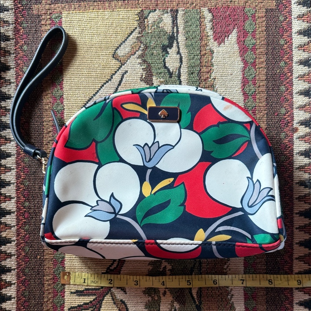 Kate Spade Floral Cosmetic Bag - Red, Green, White Dawn breezy floral dome